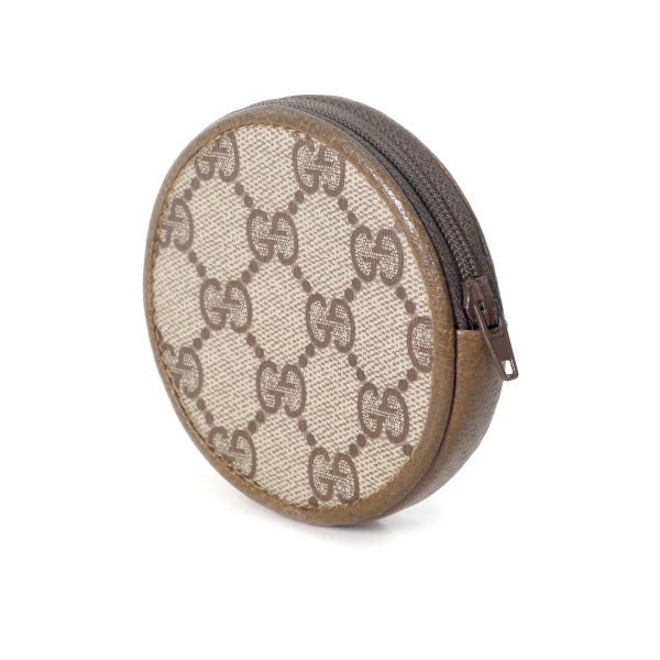 OLD Gucci 丸型コインケース（茶）