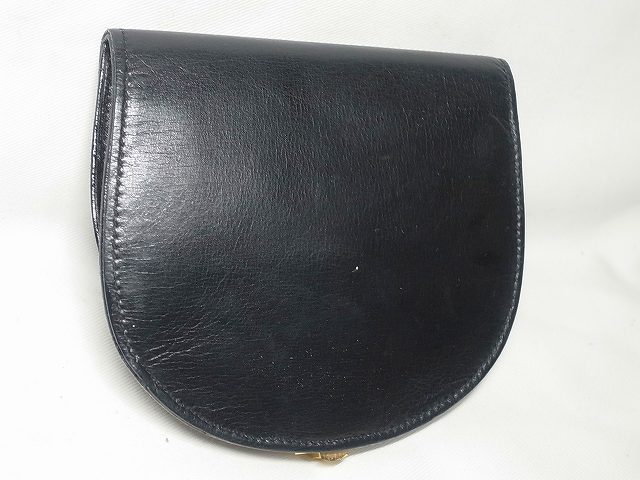 OLD　Gucci　半円レザー財布（黒）