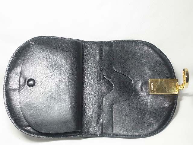 OLD　Gucci　半円レザー財布（黒）