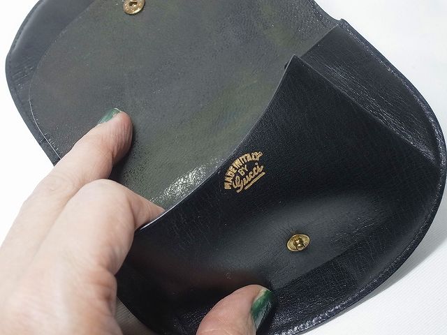 OLD　Gucci　半円レザー財布（黒）