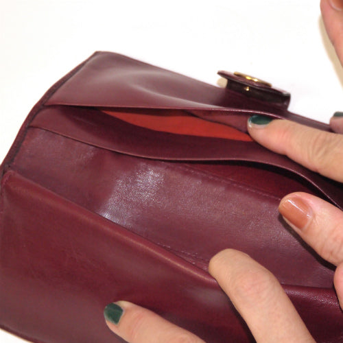 OLD Gucci マイクロGG長財布(ボルドー）