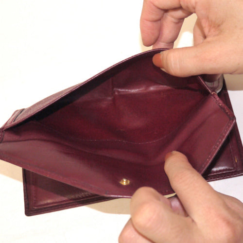 OLD Gucci マイクロGG長財布(ボルドー）