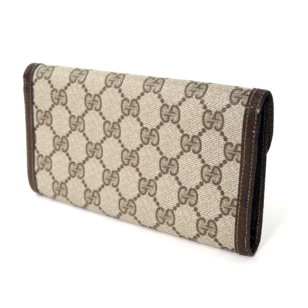 OLD Gucci GG柄がま口長財布（茶）