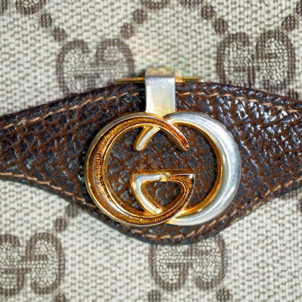 OLD Gucci GG柄がま口長財布（茶）