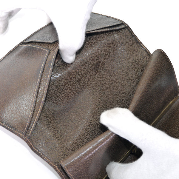 OLD Gucci GG柄がま口長財布（茶）