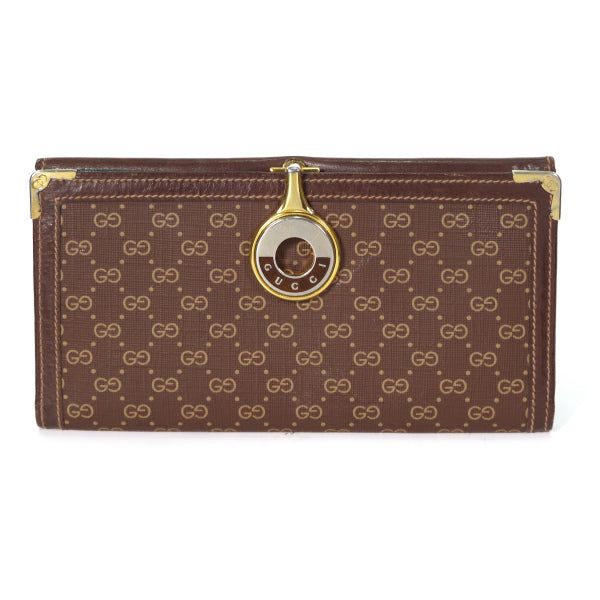 OLD Gucci マイクロGG長財布(茶)