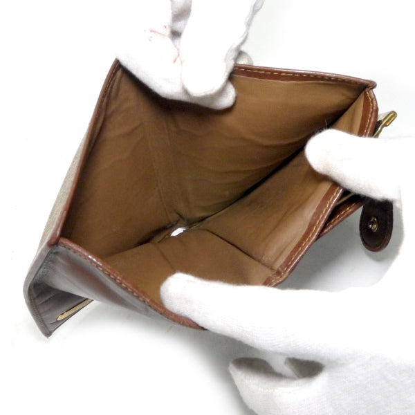 OLD Gucci　マイクロGGがま口ミドル折財布（茶）