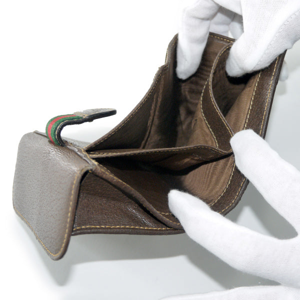 OLD Gucci ２つ折れミニシェリー財布（茶）