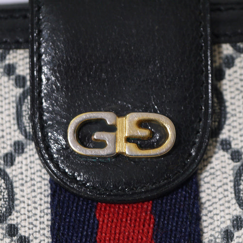 OLD Gucci　横長財布（青・ＧＧ柄）