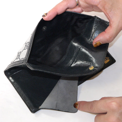 OLD Gucci　横長財布（青・ＧＧ柄）