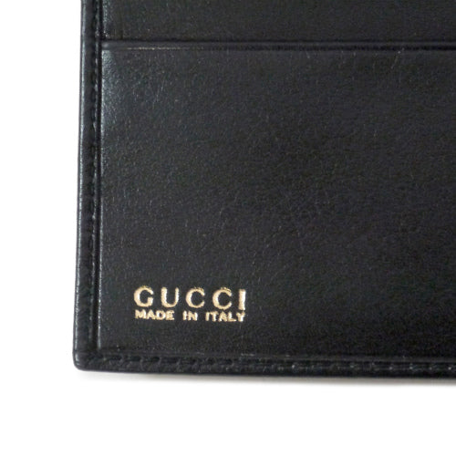 Gucci 総皮ホースビット金具長財布（黒）