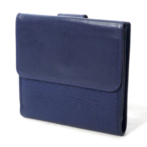 OLD Gucci  型押しレザー２つ折れ財布（青）