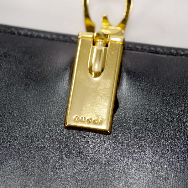 OLD Gucci 総革G金具ウォレットショルダー（黒）