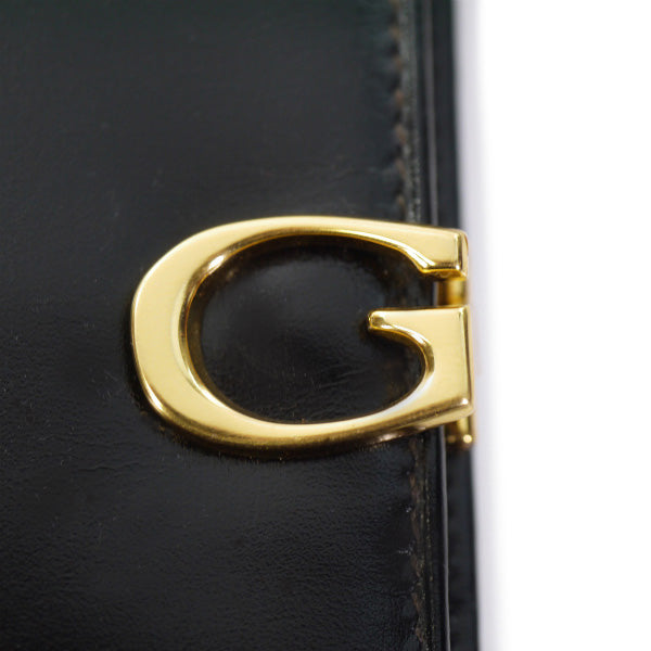 OLD Gucci 総革G金具ウォレットショルダー（黒）