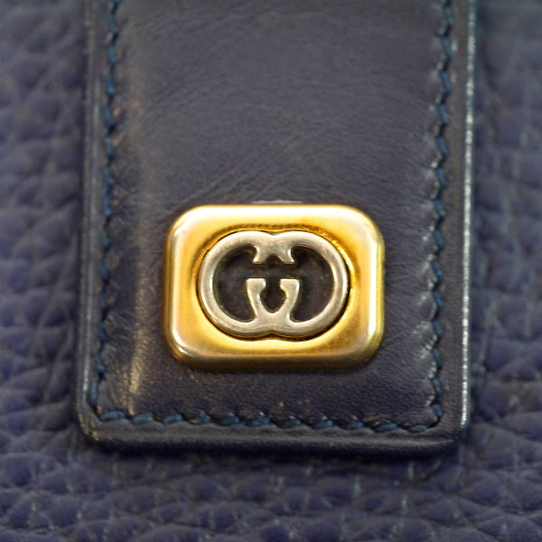OLD Gucci  型押しレザー長財布（青）