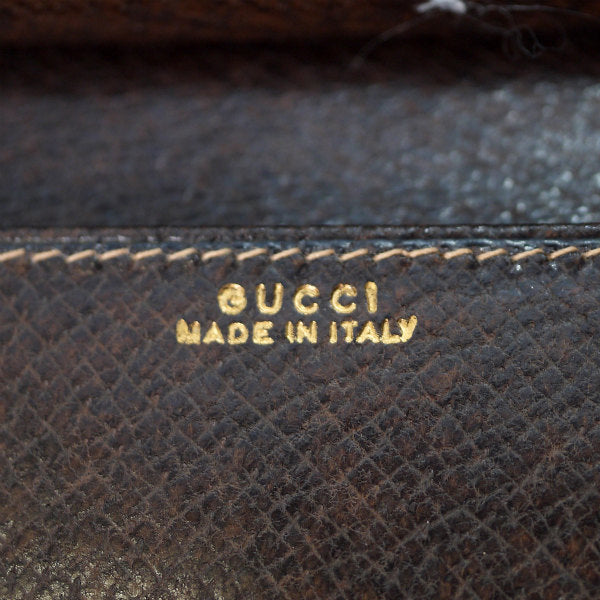 OLD Gucci　＜デットストック＞ビット金具長財布（濃茶/スエード）