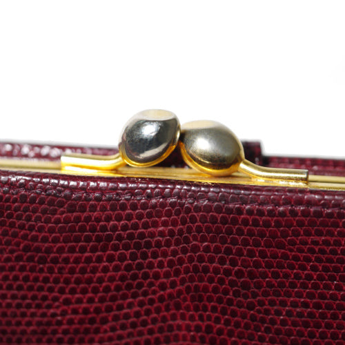 OLD Gucci 　リザード革２つ折れ財布（赤）