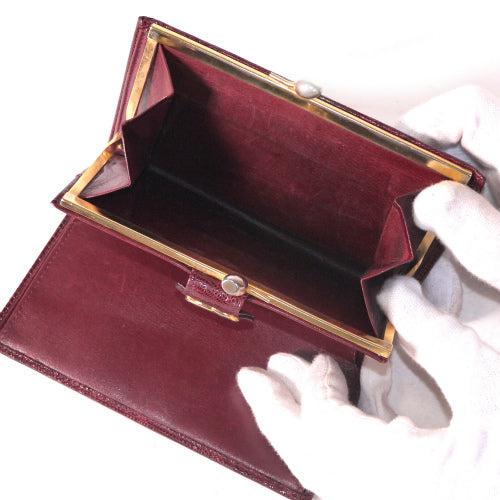 OLD Gucci 　リザード革２つ折れ財布（赤）