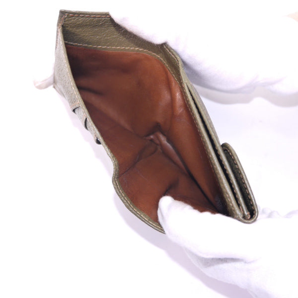 OLD Gucci　総革２つ折れ財布（オリーブグリーン）