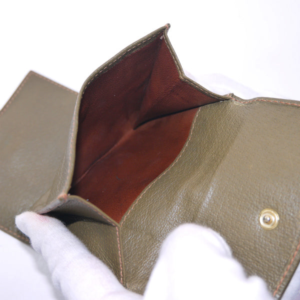 OLD Gucci　総革２つ折れ財布（オリーブグリーン）