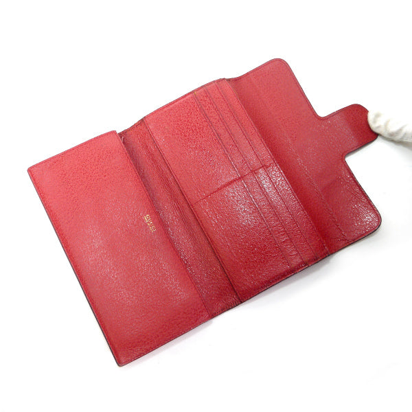 OLD Gucci ＜訳アリ＞ホースビット金具長財布（赤・総革）