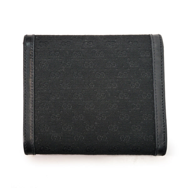 OLD Gucci マイクロGGジャガードがま口財布（黒）