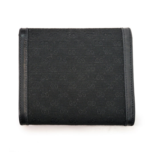 OLD Gucci マイクロGGジャガードがま口財布（黒）