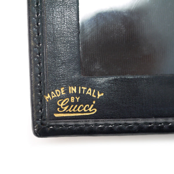 OLD Gucci マイクロGGジャガードがま口財布（黒）