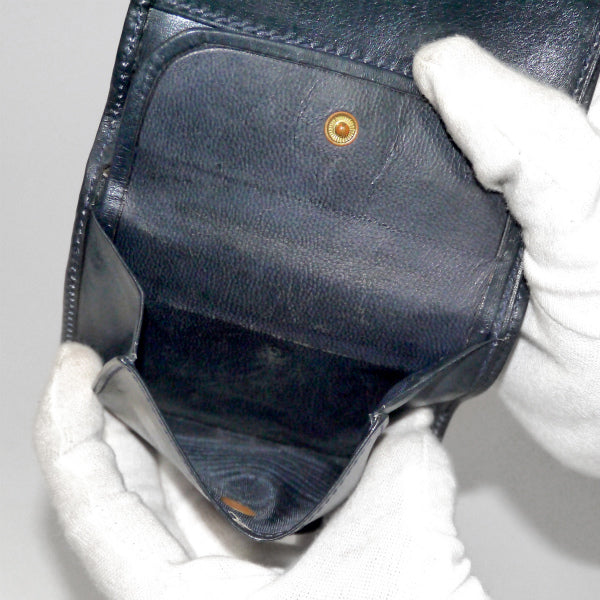 OLD Gucci  総革GGロゴ２つ折れ財布（濃紺）