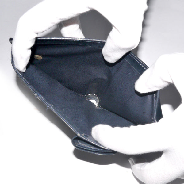 OLD Gucci  総革GGロゴ２つ折れ財布（濃紺）