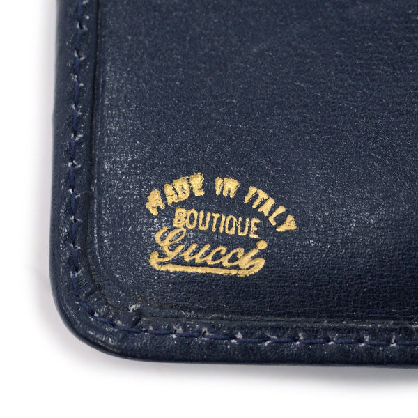 OLD Gucci  総革GGロゴ２つ折れ財布（濃紺）