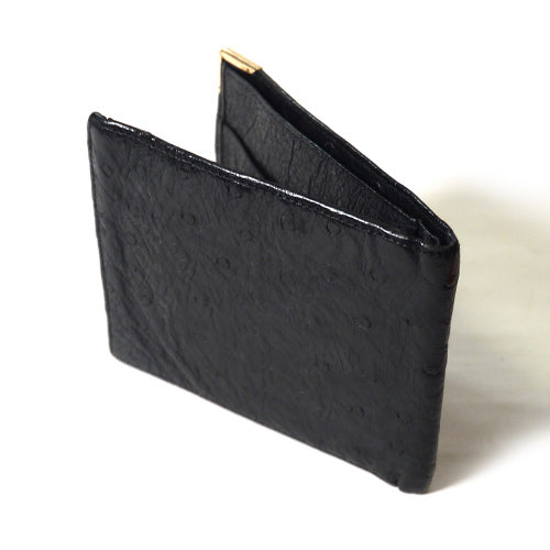 OLD Gucci オーストリッチ２つ折れ財布（黒）