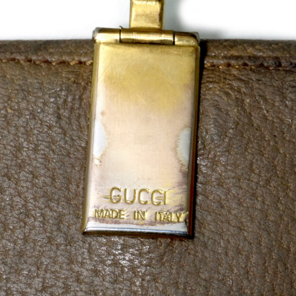 OLD Gucci GG留め具シェリー折財布（茶）