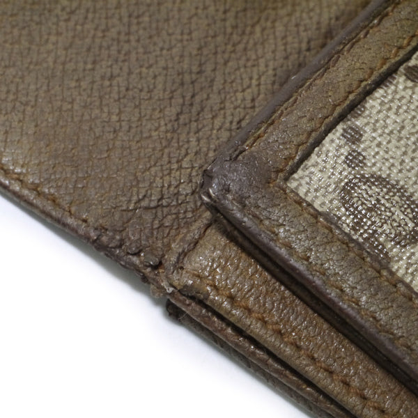 OLD Gucci GG留め具シェリー折財布（茶）