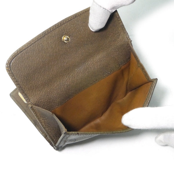 OLD Gucci GG留め具シェリー折財布（茶）