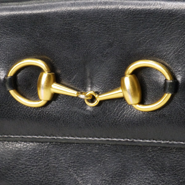 OLD Gucci　総革ホースビット折財布（黒）