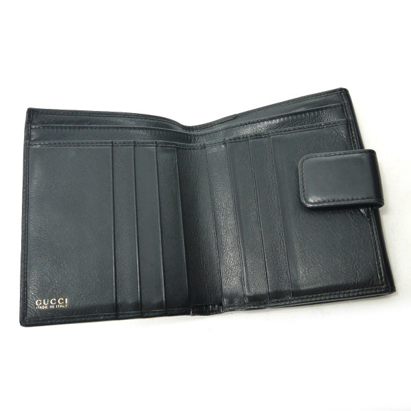 OLD Gucci　総革ホースビット折財布（黒）