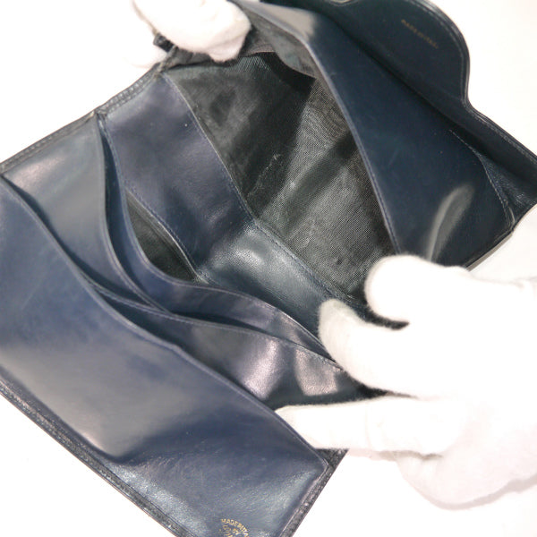 OLD Gucci シェリーライン長財布（総革・紺）