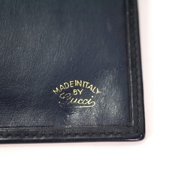 OLD Gucci シェリーライン長財布（総革・紺）