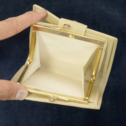 OLD Gucci　ロープデザイン金具財布（ライトベージュ）