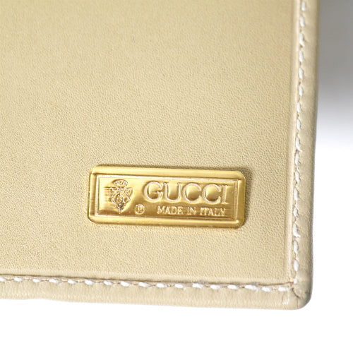 OLD Gucci　ロープデザイン金具財布（ライトベージュ）