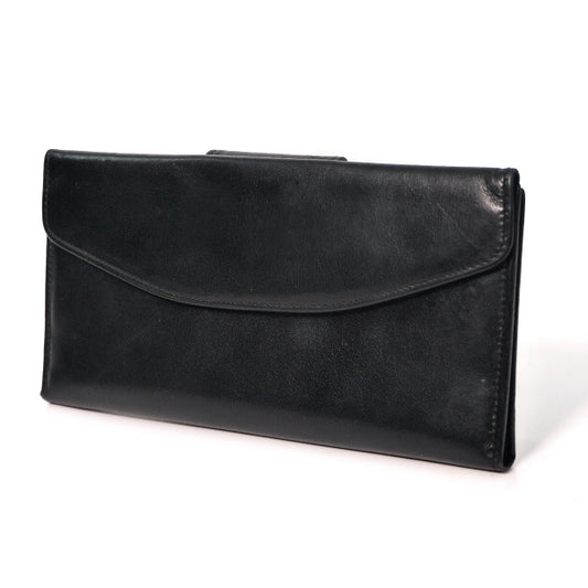 OLD Gucci　GG金具レザー長財布（黒）