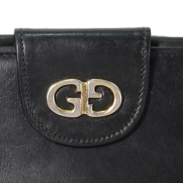 OLD Gucci　GG金具レザー長財布（黒）