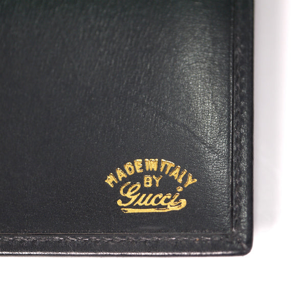 OLD Gucci　GG金具レザー長財布（黒）