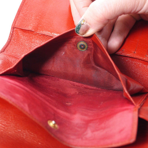 OLD CELINE  ＜訳アリ＞本革　長財布（赤）