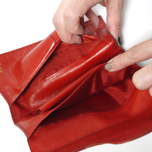 OLD CELINE  ＜訳アリ＞本革　長財布（赤）