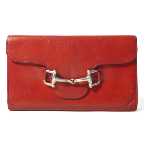 OLD CELINE  ＜訳アリ＞本革　長財布（赤）