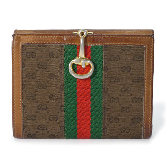 OLD Gucci  マイクロGG ２つ折れ財布（茶）