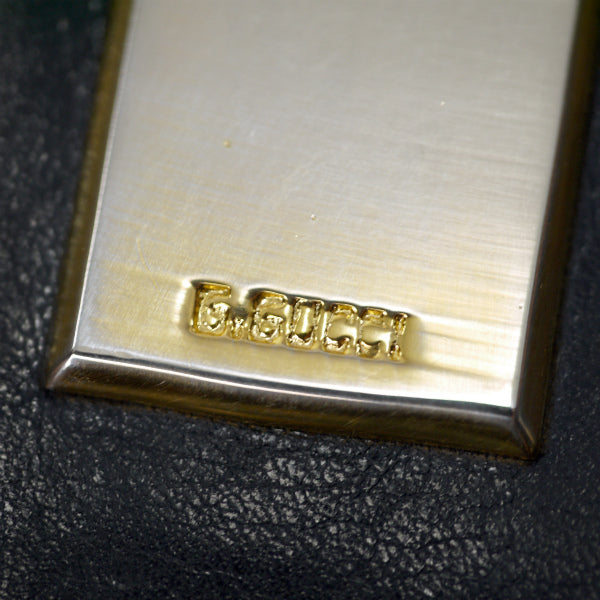 OLD Gucci  ビット金具２つ折れ財布（青・ジャガード）