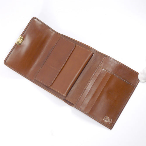 OLD Gucci マイクロ流れ星２つ折れ財布（茶・総革）